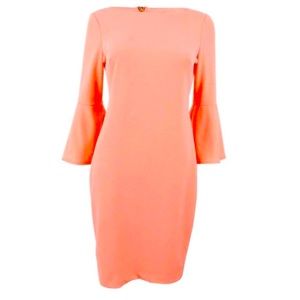 COPY - Calvin Klein Bell Sleeve Sheath Dress